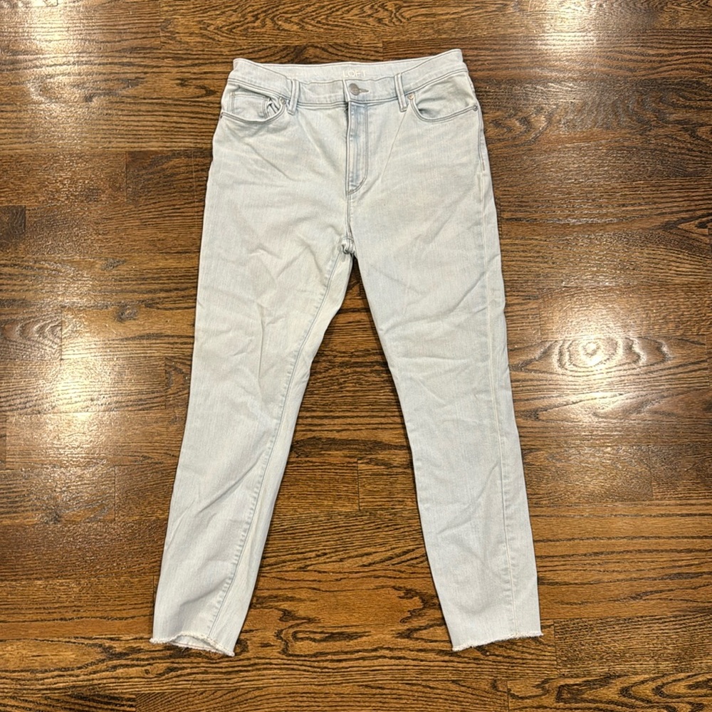 Ann Taylor LOFT Modern Skinny Ankle light blue jeans